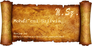 Mohácsi Szilvia névjegykártya